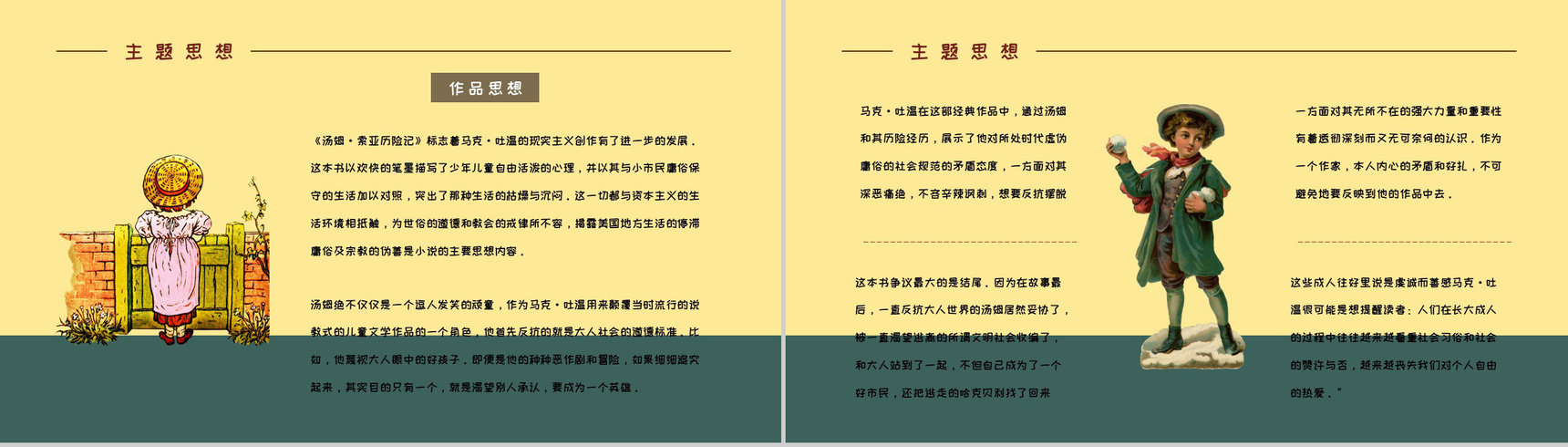 教育教学马克吐温《汤姆索亚历险记》小说导读知识整理培训课件PPT模板-8