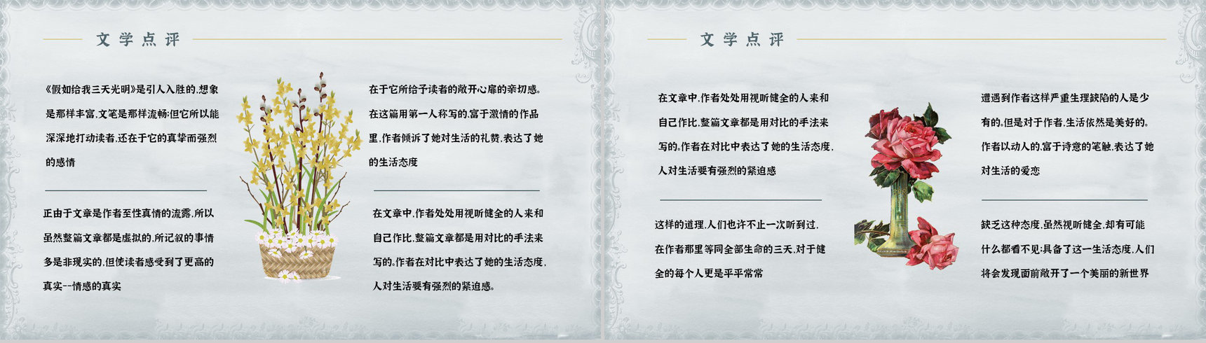美国《假如给我三天光明》散文导读经典片段鉴赏PPT模板-4