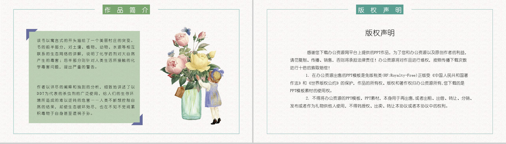 蕾切尔卡逊经典科普书籍《寂静的春天》学生阅读技能提升培训图书鉴赏通用PPT模板-10