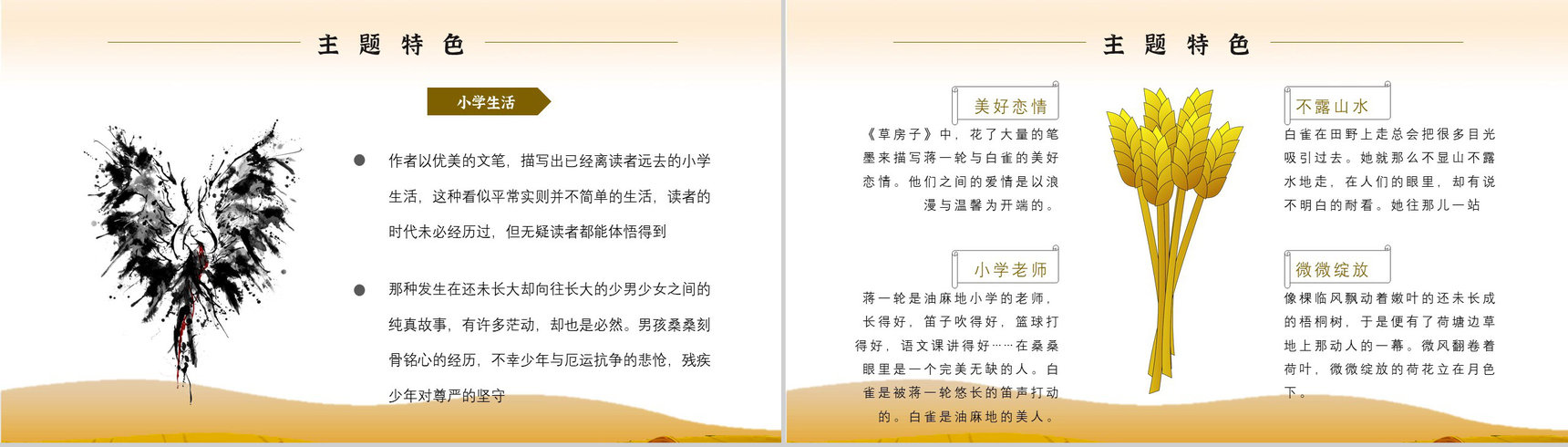 中学必读名著导读《草房子》作品内容简介心得体会PPT模板-9