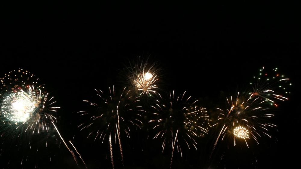 活动庆典新年狂欢派对烟花绽放视频素材