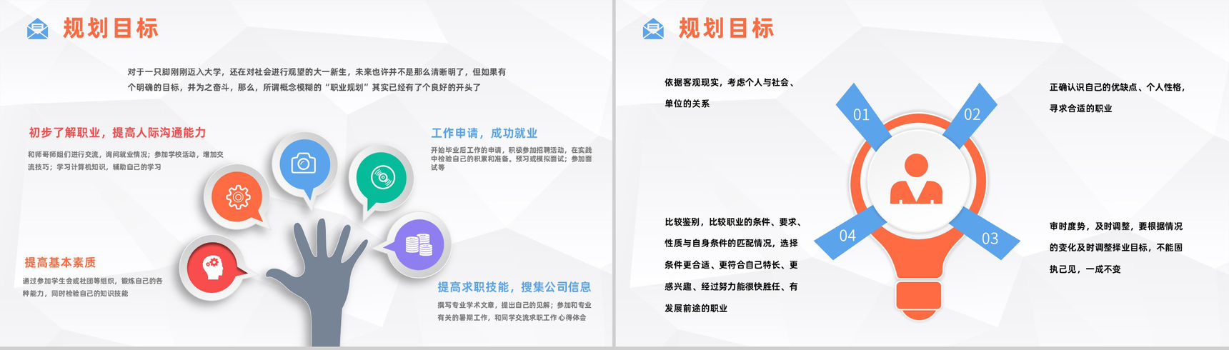 大气大学生职业生涯规划设计演讲汇报职业规划与就业指导报告PPT模板-5