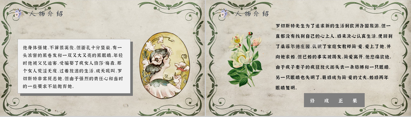 中学必读国外名著夏洛蒂勃朗特《简爱》人物分析名著逻辑梳理PPT模板-6