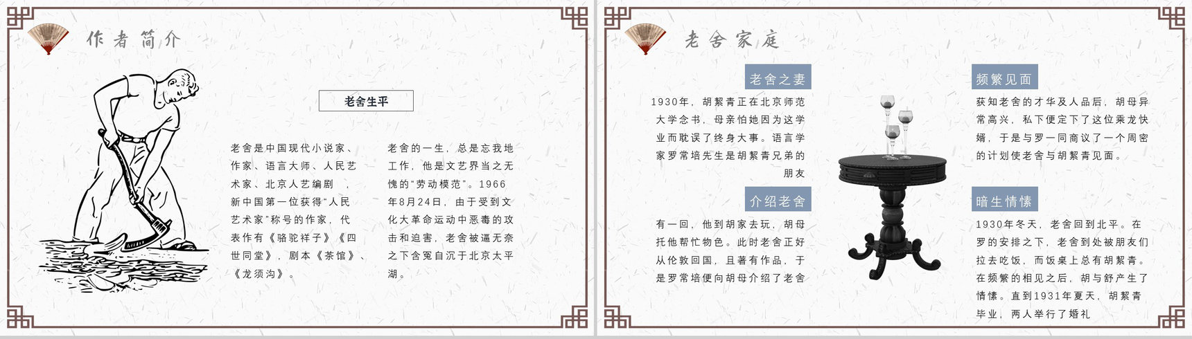老舍教育培训《骆驼祥子》艺术特色名著导读PPT模板-5