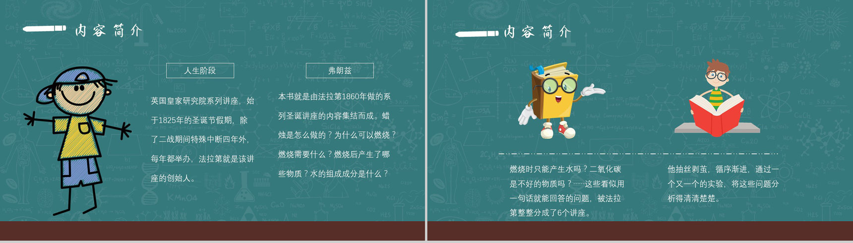 教育培训法拉第《蜡烛的故事》作者简介心得体会PPT模板-5