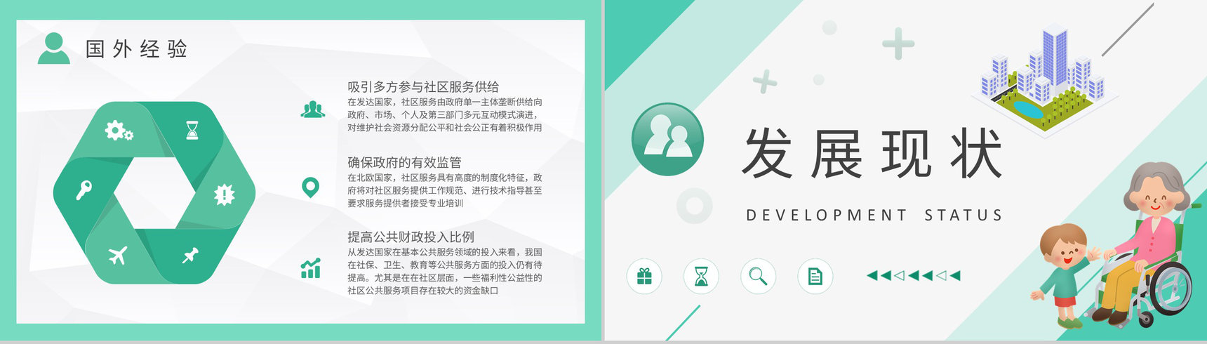 志愿服务工作培训总结汇报社区服务内容简述PPT模板-3