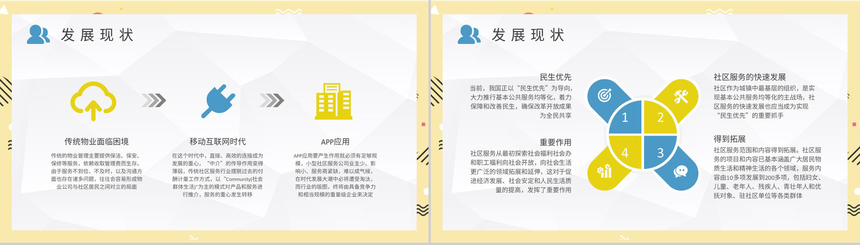 志愿者社区服务内容培训课件社区管理工作总结PPT模板-6
