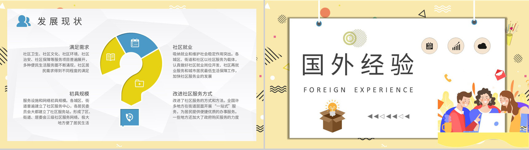 志愿者社区服务内容培训课件社区管理工作总结PPT模板-7