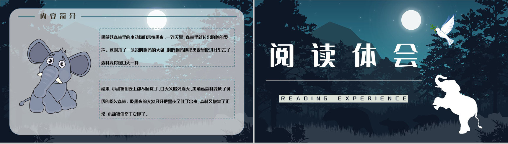 《吃黑夜的大象》作品导读内容赏析教学课件PPT模板-3