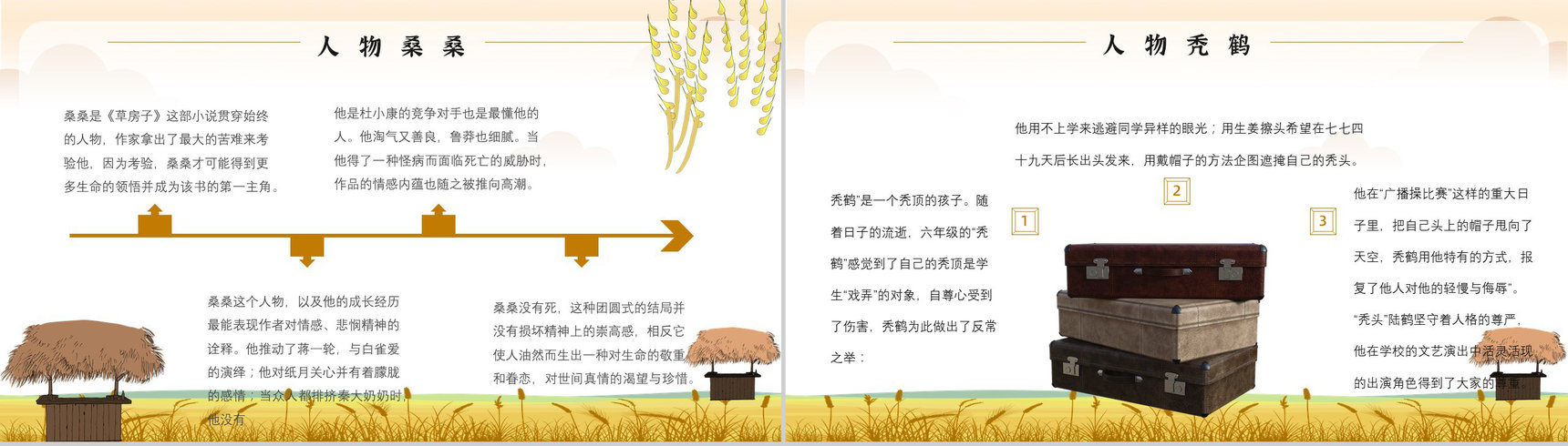 《草房子》内容作者简介读书分享名著逻辑梳理PPT模板-9