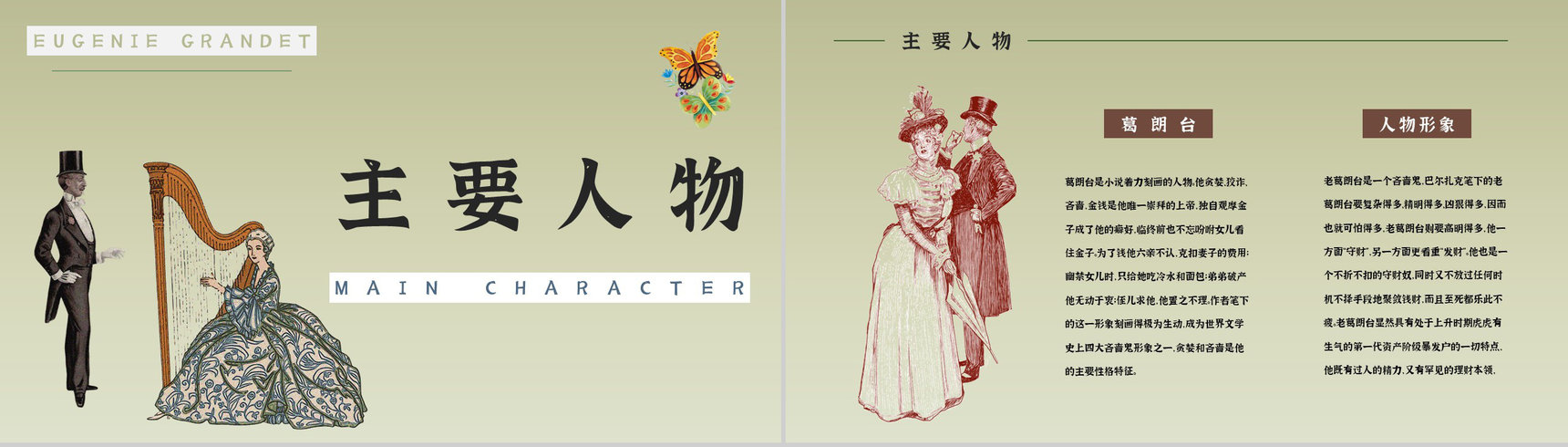 教育教学《欧也妮葛朗台》国外文学作品介绍人物形象赏析课件通用PPT模板-2