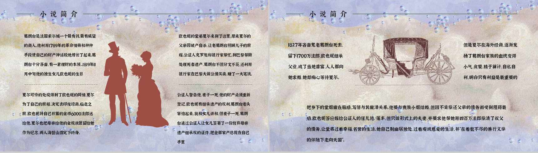外国长篇小说《欧也妮葛朗台》文学作品读后感读书笔记心得分享PPT模板-11
