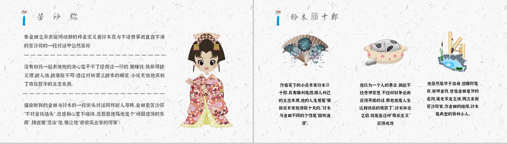 读书分享《我是猫》作品简介名著读后感PPT模板-3