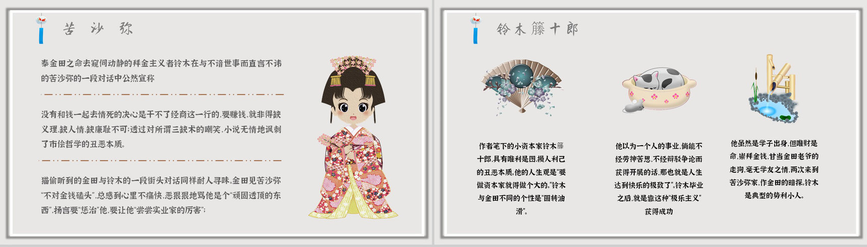 教育培训《我是猫》内容作者简介名著导读PPT模板-5