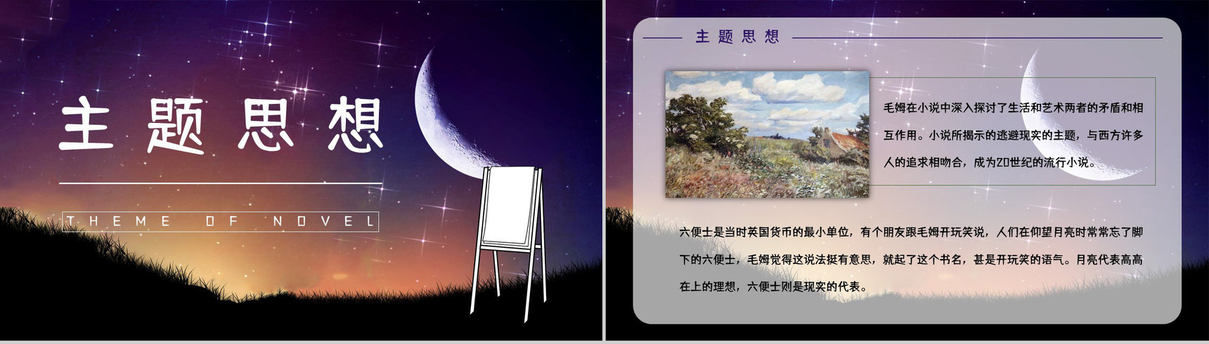经典名著阅读《月亮与六便士》文学作品简介知识点梳理培训PPT模板-4