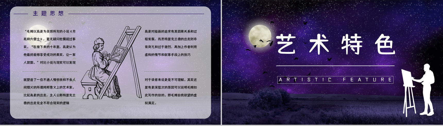 英国长篇小说《月亮与六便士》文学作品导读经典片段摘抄鉴赏PPT模板-10