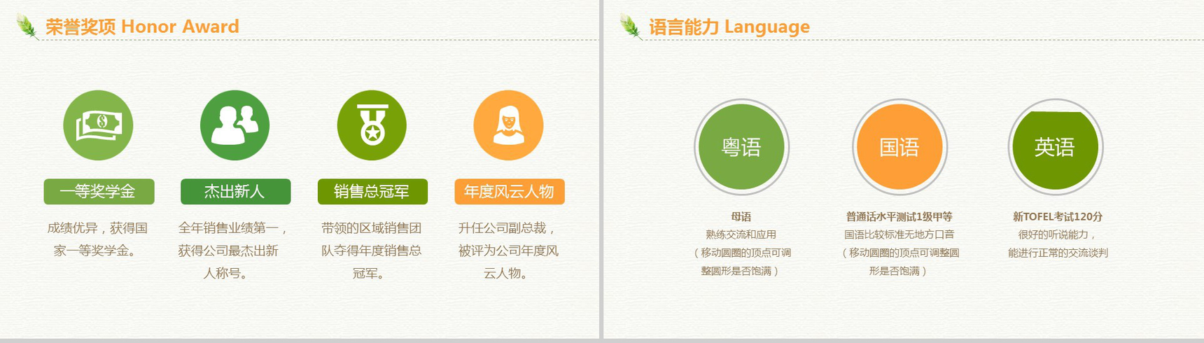 小清新简约唯美个人简历岗位竞聘PPT模板-4