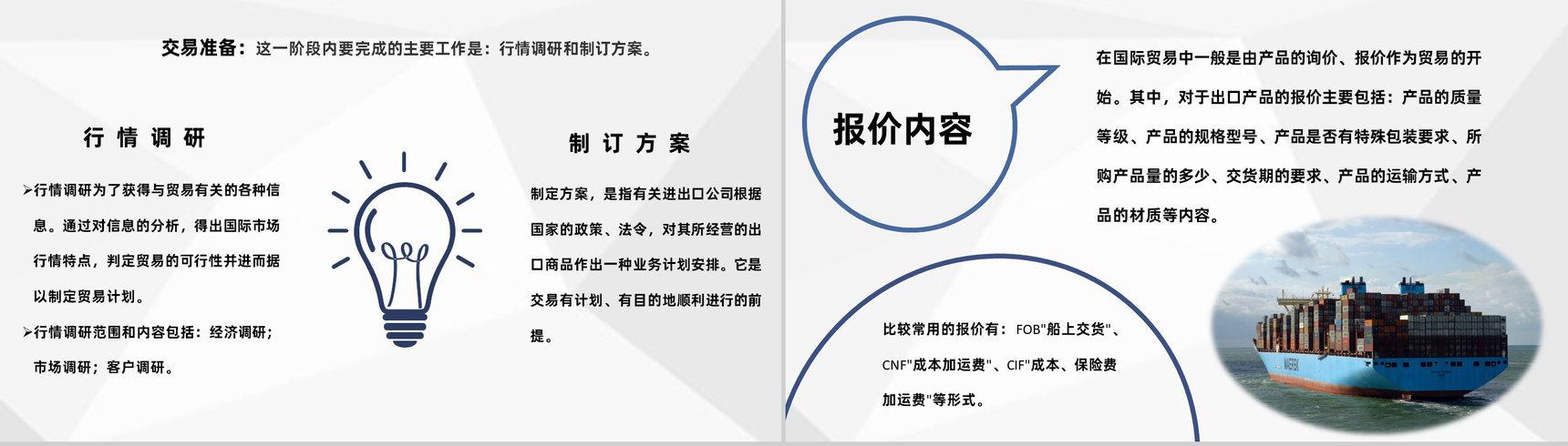 船舶航海运输行业出口贸易流程业务工作汇报PPT模板-5