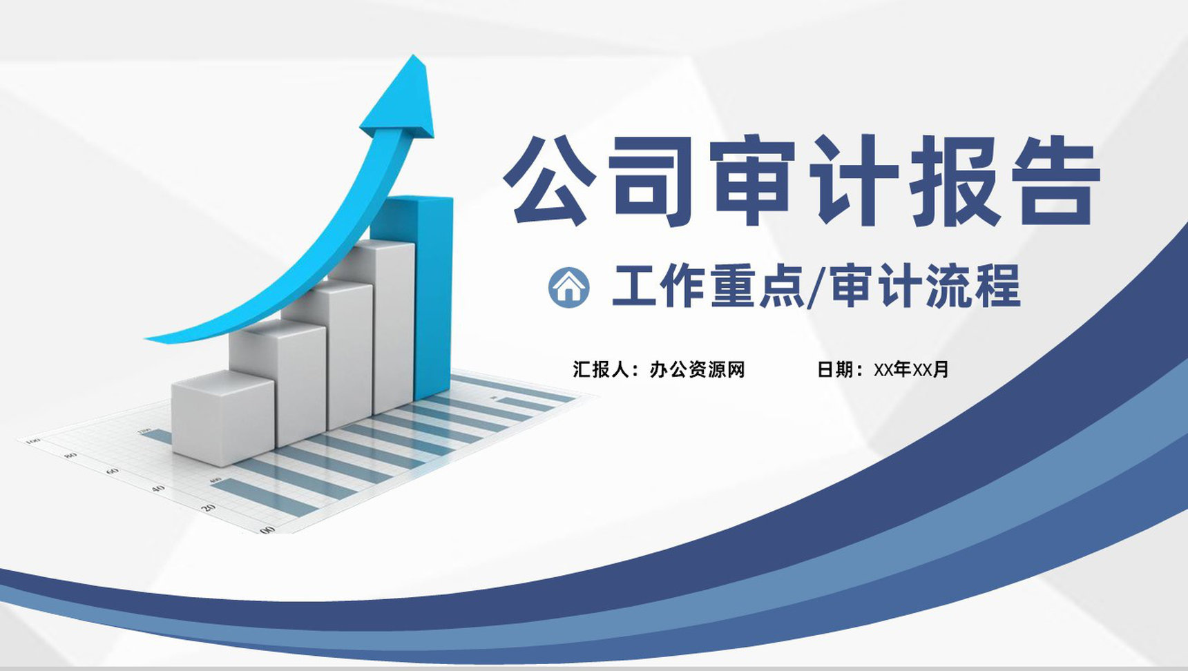 上市公司财务部审计项目工作总结年度总结工作汇报PPT模板-1