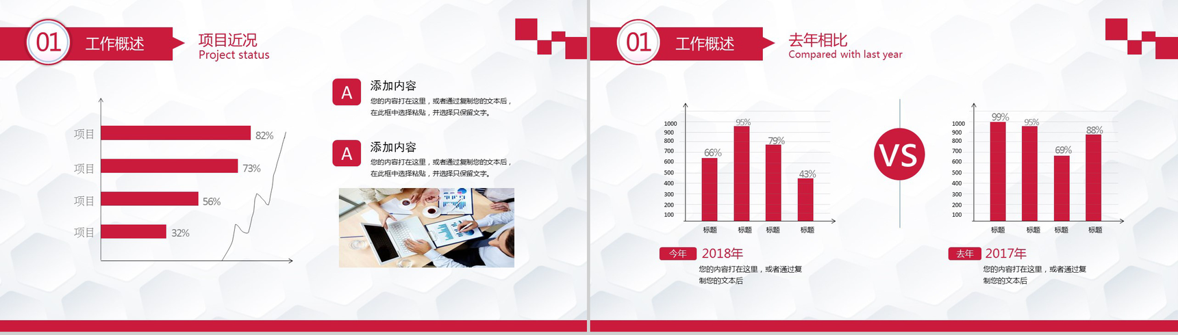 喜庆工作报告年度总结PPT模板-5