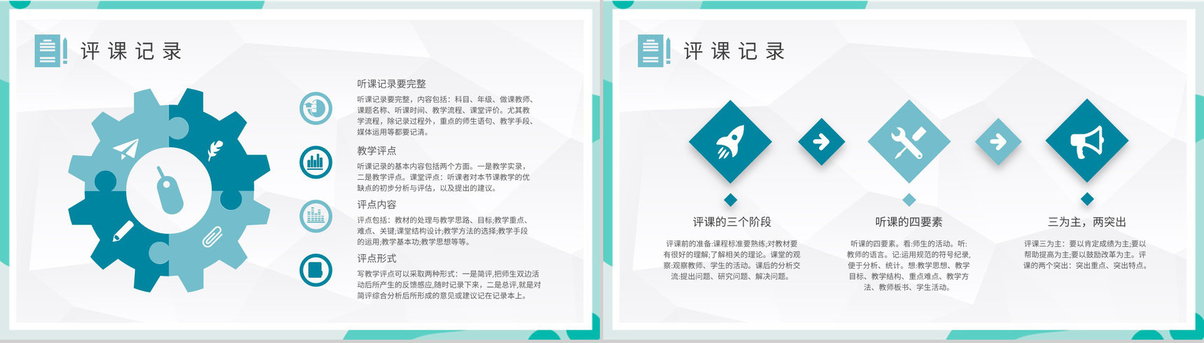 中小学校教师听课评价情况评课记录方法建议总结PPT模板-3