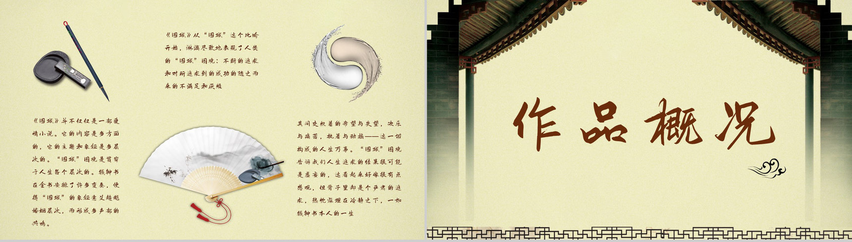 学生必学经典名著钱钟书《围城》小说读后感分享交流阅读技巧学习提升PPT模板-3