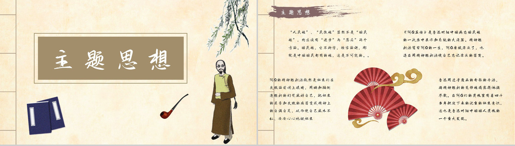 国内著名文学作品鲁迅《阿Q正传》小说简介学生阅读能力培养提升PPT模板-8