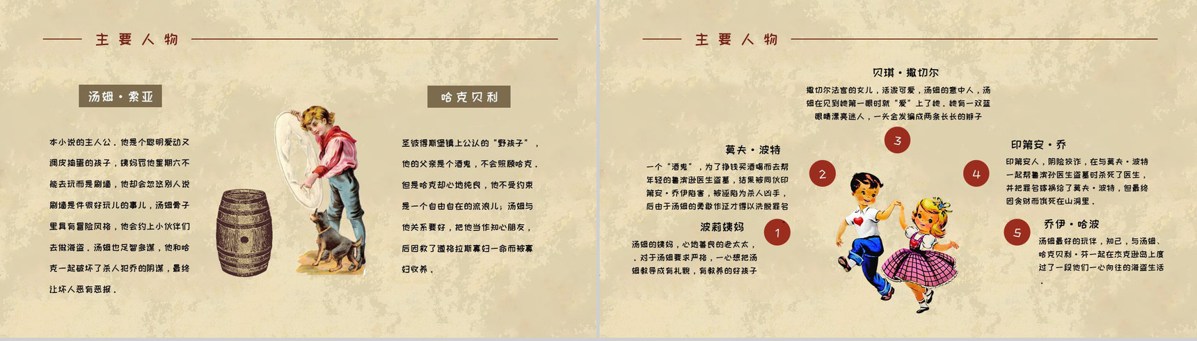 中学生必学作品马克吐温《汤姆索亚历险记》小说导读好词好句摘抄及赏析PPT模板-7