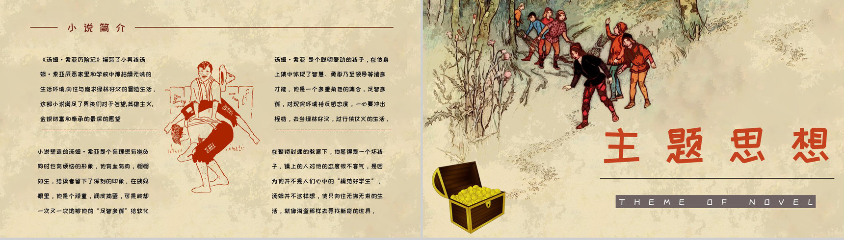 中学生必学作品马克吐温《汤姆索亚历险记》小说导读好词好句摘抄及赏析PPT模板-10