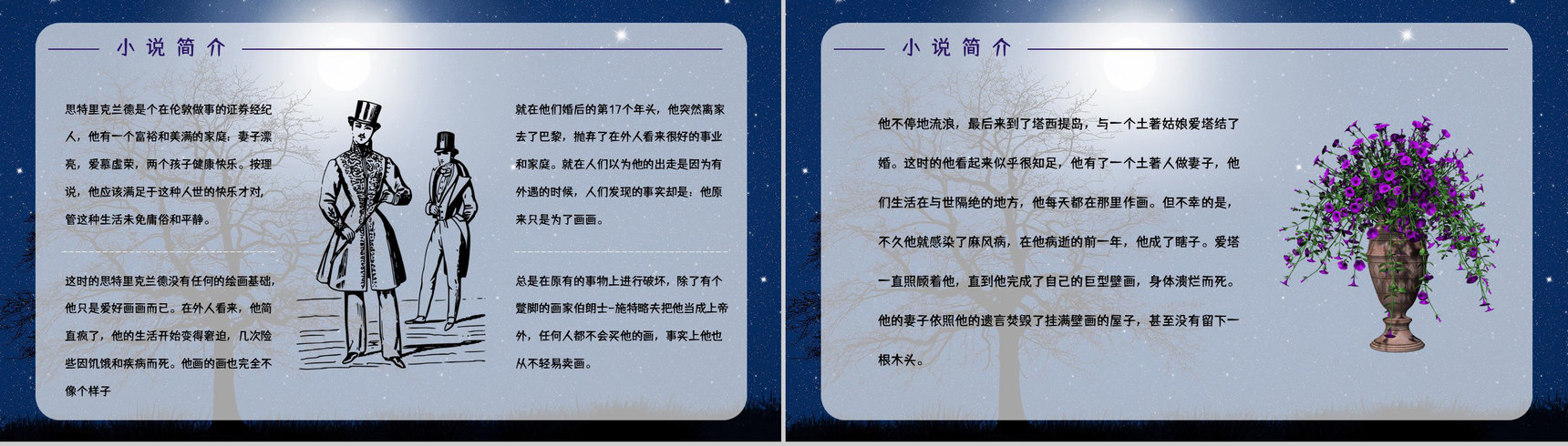 国外著名小说《月亮与六便士》人物形象分析好词好句摘抄赏析PPT模板-4