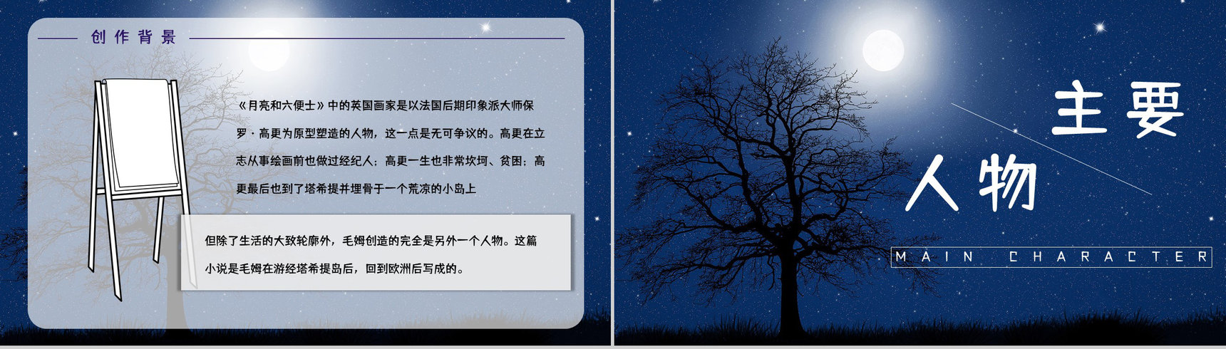 国外著名小说《月亮与六便士》人物形象分析好词好句摘抄赏析PPT模板-8