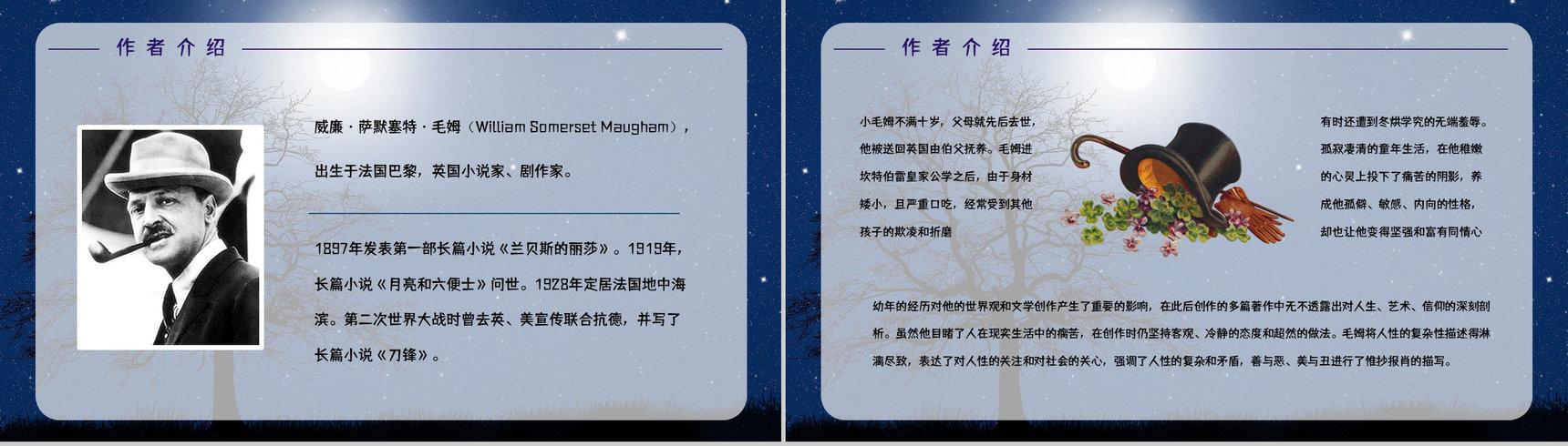 国外著名小说《月亮与六便士》人物形象分析好词好句摘抄赏析PPT模板-11