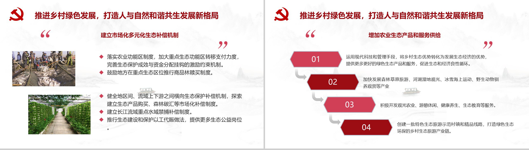 素描淡雅乡村振兴战略实施汇报PPT模板-13