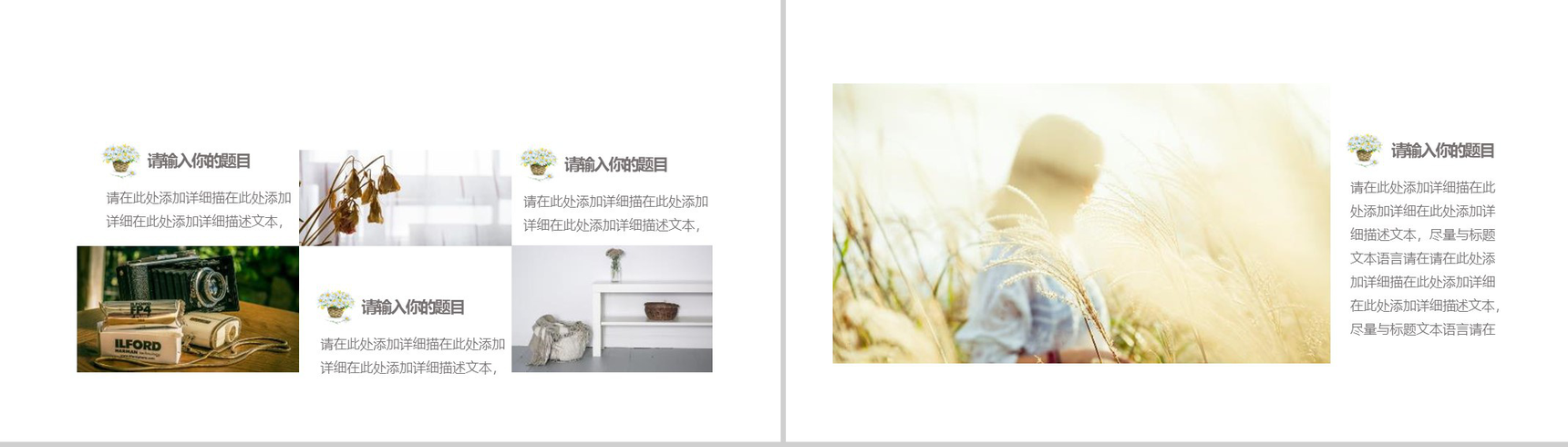 某某艺术学院个人作品展示作品集PPT模板-12