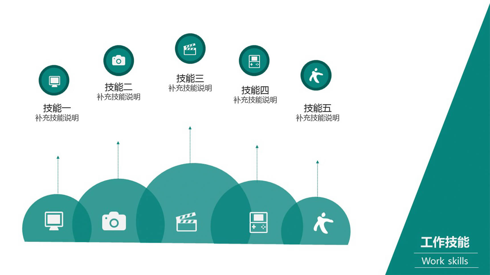 创意五项并列PPT模板素材-1