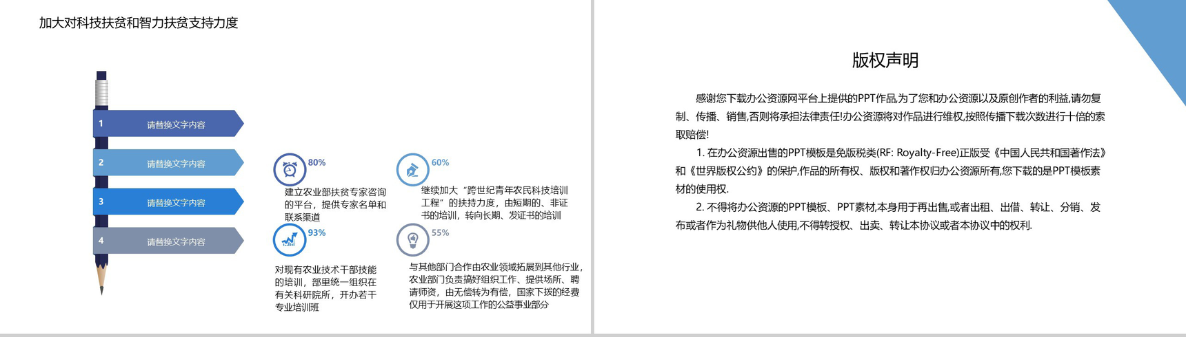 蓝色极简商务公务员挂职锻炼工作总结PPT模板-9