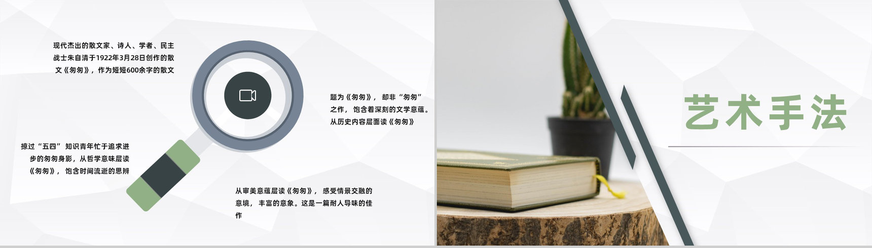 中国现代文学朱自清所著散文《匆匆》读书心得体会交流分享PPT模板-3