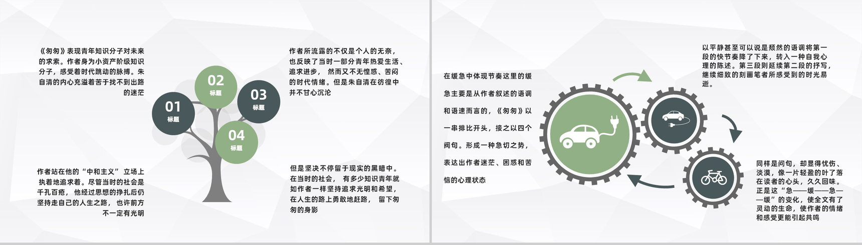 中国现代文学朱自清所著散文《匆匆》读书心得体会交流分享PPT模板-6