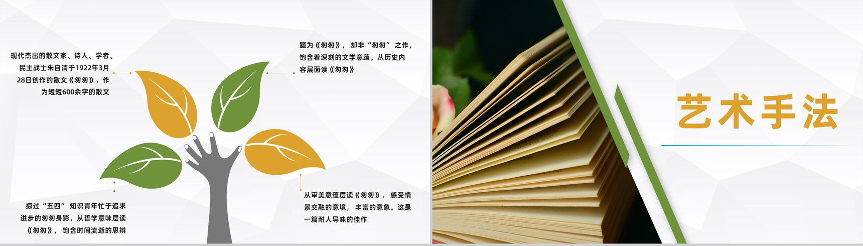 中学生必读散文朱自清《匆匆》文学作品导读片段赏析PPT模板-6