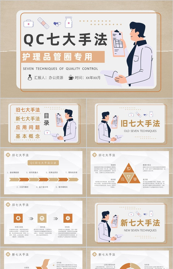 护理品管圈QC七大手法顺口溜项目PPT模