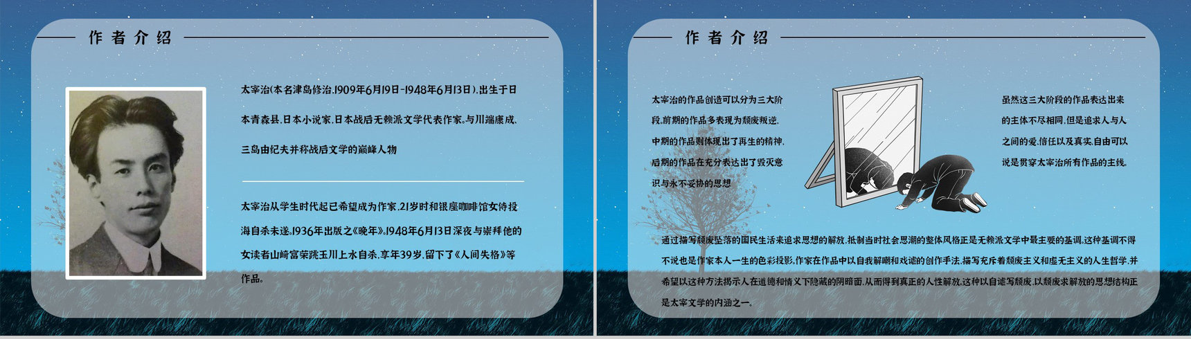 国外必读中篇小说《人间失格》经典片段鉴赏学生阅读培训讲座PPT模板-4