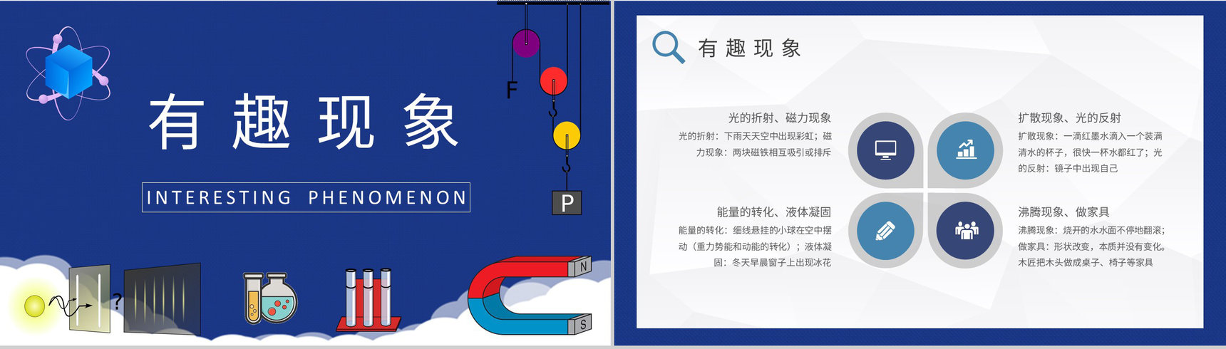 生活中的物理现象总结中学物理课程知识培训课件PPT模板-4
