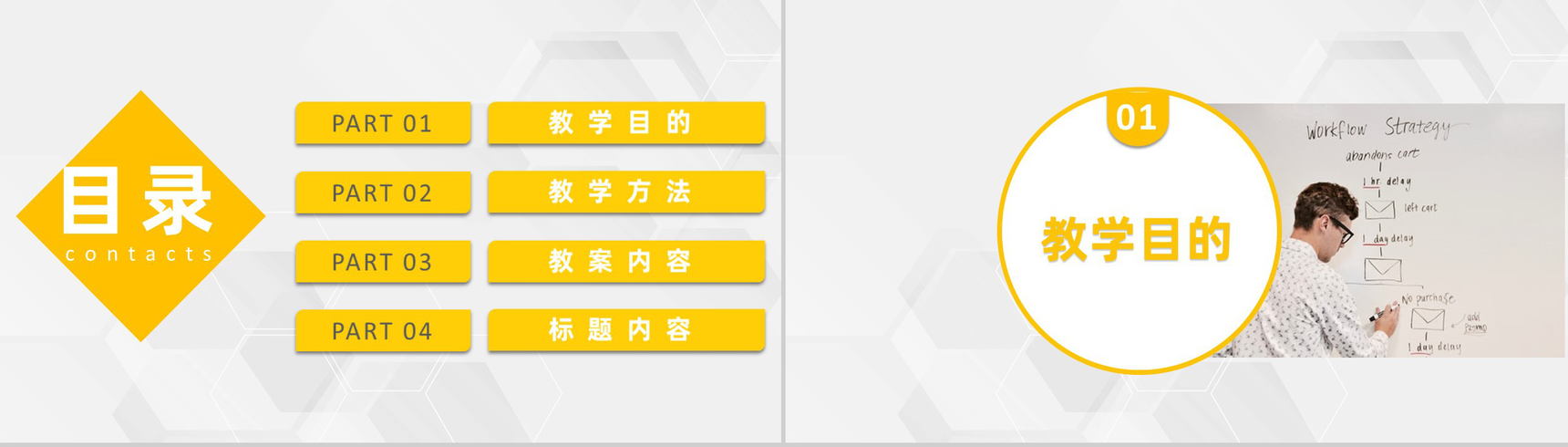 黄色简约高中高校教师教学教案设计PPT模板-2
