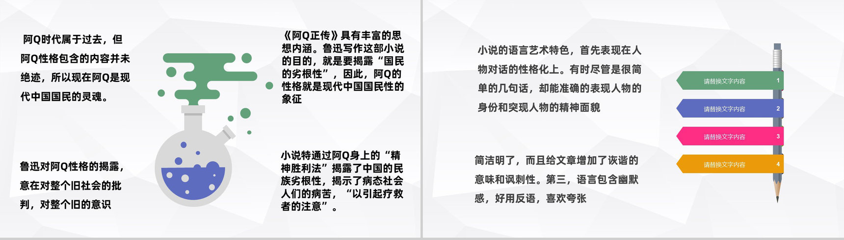 经典文学鲁迅小说代表作之一《阿Q正传》作品赏析摘抄读书交流分享PPT模板-2