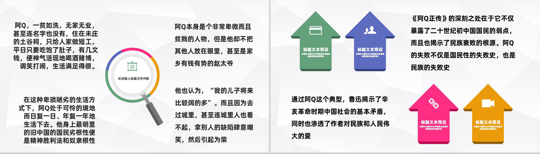 经典文学鲁迅小说代表作之一《阿Q正传》作品赏析摘抄读书交流分享PPT模板-6