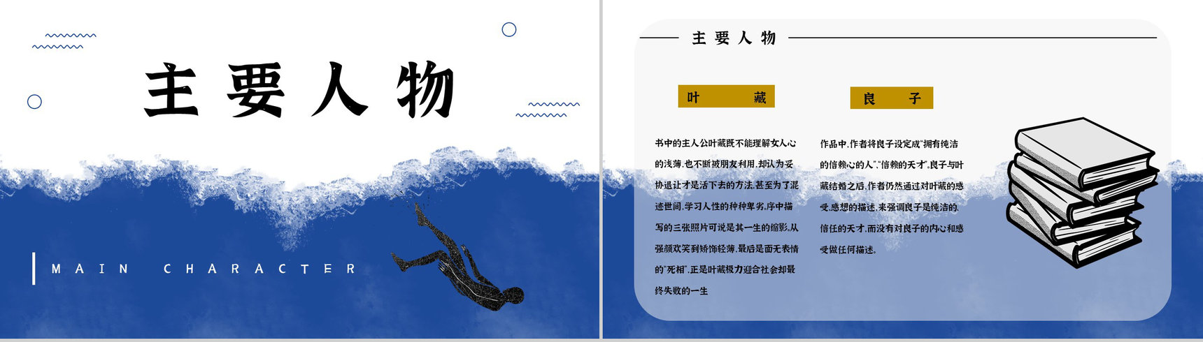 日本小说《人间失格》文学作品鉴赏读后感分享阅读体会交流PPT模板-2