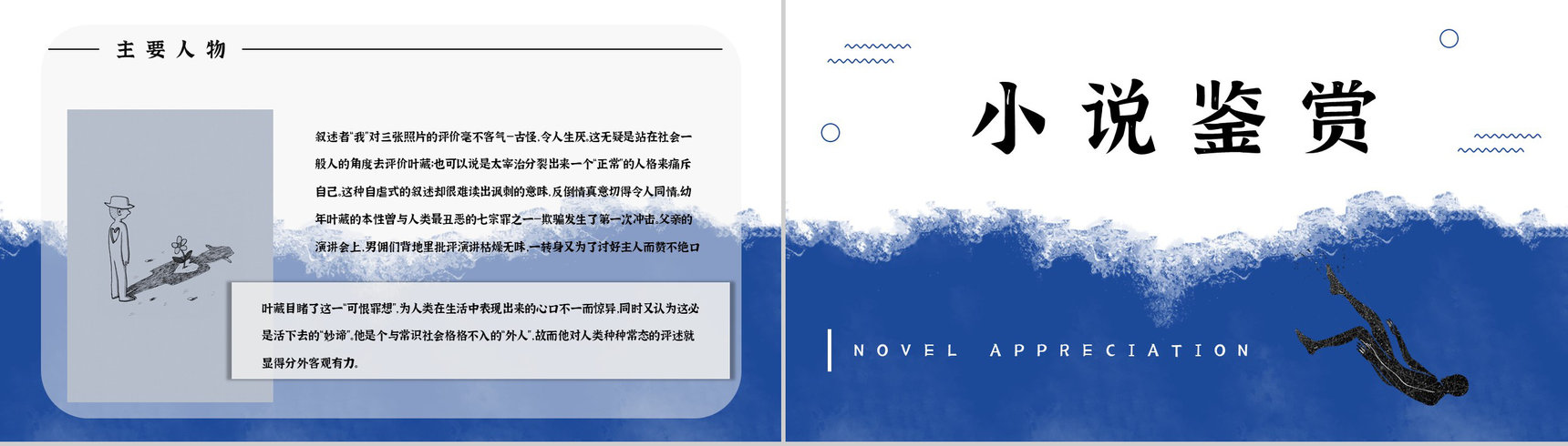 日本小说《人间失格》文学作品鉴赏读后感分享阅读体会交流PPT模板-3