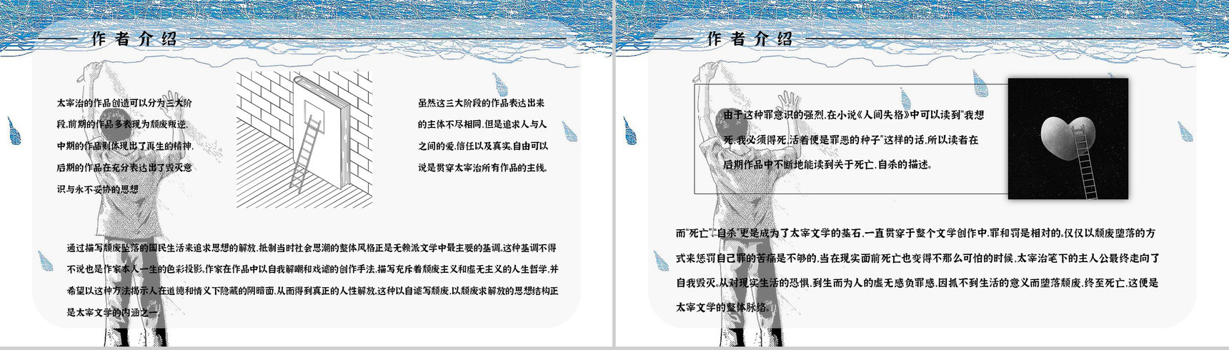 日本著名小说家太宰治所著《人间失格》作品导读好词好句摘抄赏析PPT模板-7