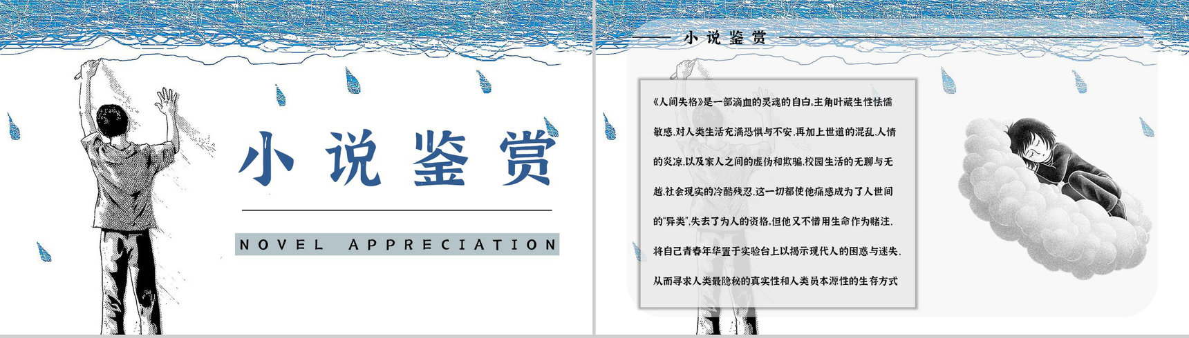 日本著名小说家太宰治所著《人间失格》作品导读好词好句摘抄赏析PPT模板-8