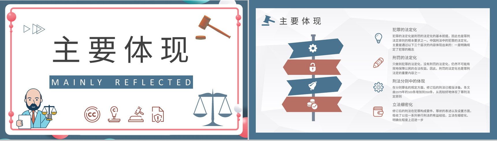 论述罪行法定原则高校学生法定理论知识学习心得PPT模板-4